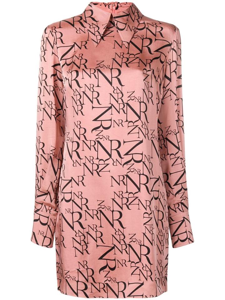 Nina Ricci All Over Shirt Dress - Pink & Purple