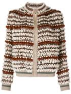 Cara Mila Hailey Knitted Mink Jacket - Brown
