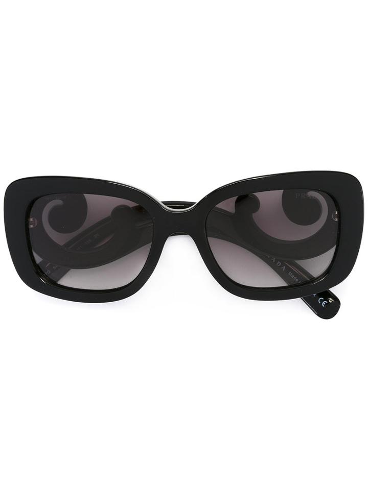 Prada Eyewear Baroque Sunglasses, Women's, Black, Acetate