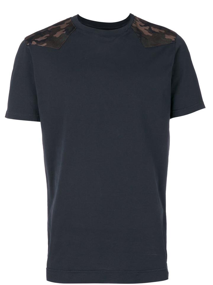 Mr & Mrs Italy - Camouflage Panel T-shirt - Men - Cotton/polyamide/polyurethane - S, Black, Cotton/polyamide/polyurethane