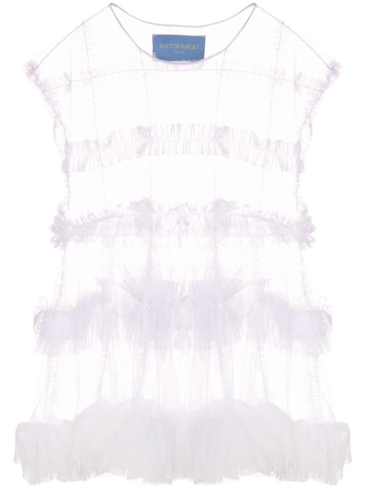 Viktor & Rolf Sheer Ruffled Blouse - White
