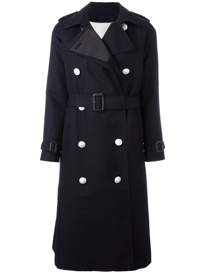 The Reracs Double-breasted Trench Coat - Blue