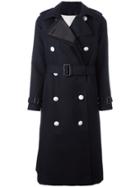 The Reracs Double-breasted Trench Coat - Blue
