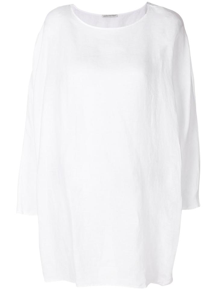 Stefano Mortari Long-sleeve Flared Blouse - White