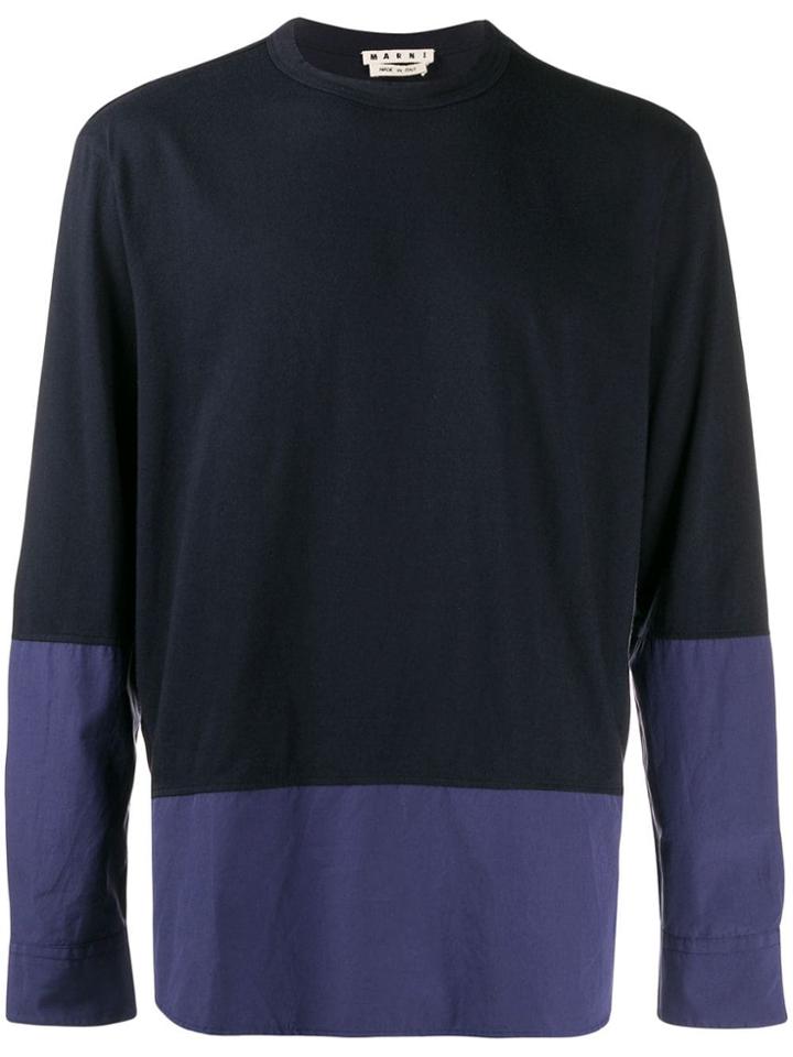Marni Colour-block Sweatshirt - Blue
