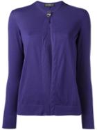 Salvatore Ferragamo Single Button Cardigan, Women's, Size: Xl, Blue, Cashmere/silk