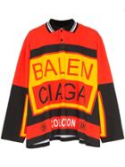 Balenciaga Logo Print Polo Shirt - Red