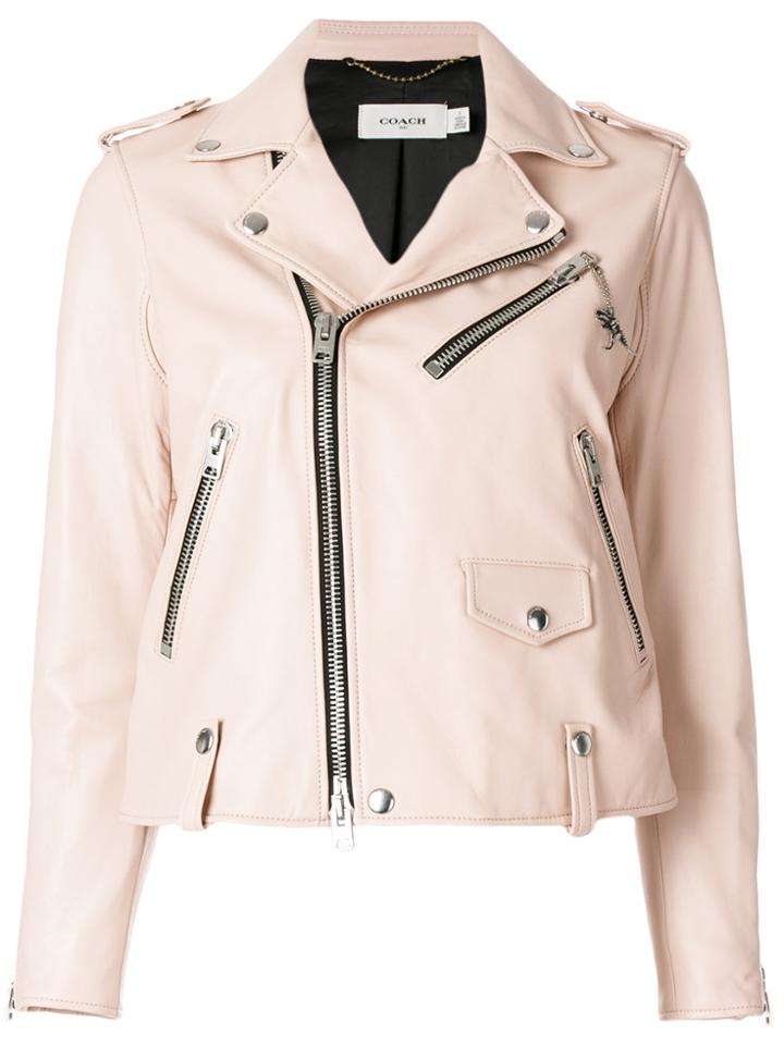 Coach Biker Jacket - Pink & Purple