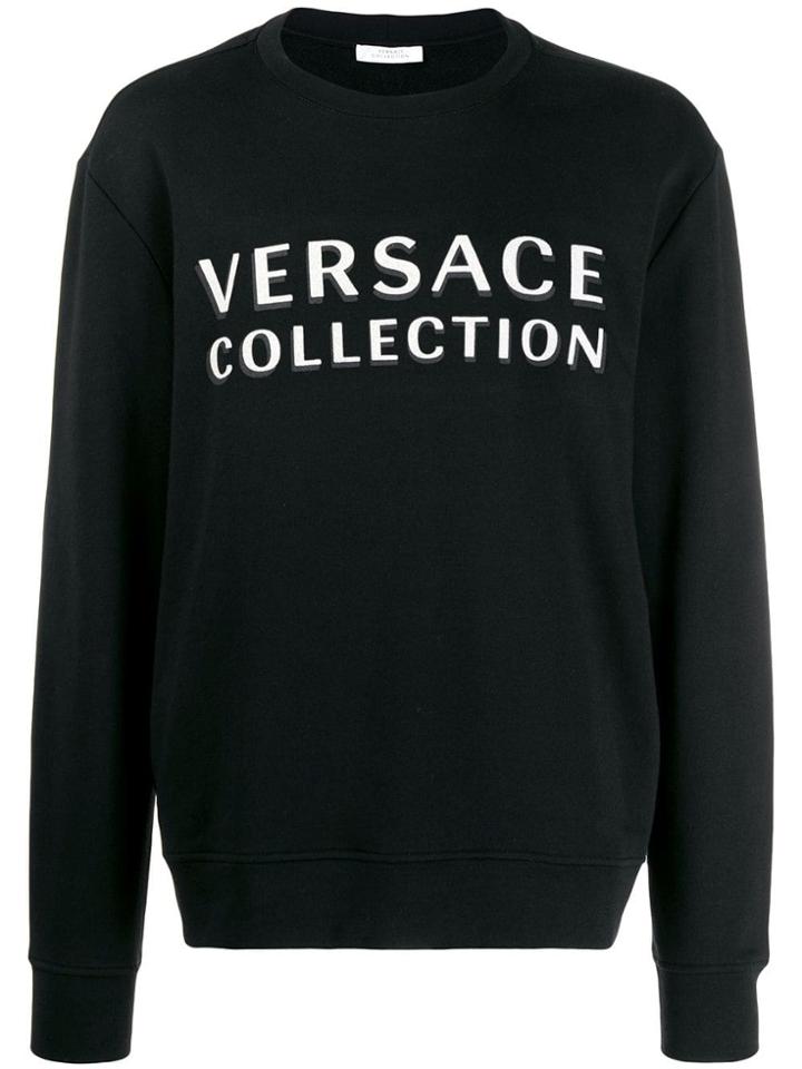 Versace Collection Logo Print Sweatshirt - V1008 Black