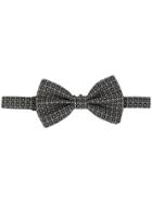 Dolce & Gabbana Printed Jacquard Bow Tie - Black