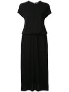 Ck Calvin Klein Fluid Slit Midi Dress - Black