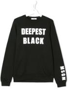 Msgm Kids Teen Deepest Black Sweatshirt