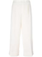P.a.r.o.s.h. Classic Culottes, Women's, Size: Xs, White, Polyester/spandex/elastane