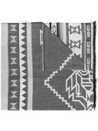 Kenzo Aztec Print Scarf - Grey