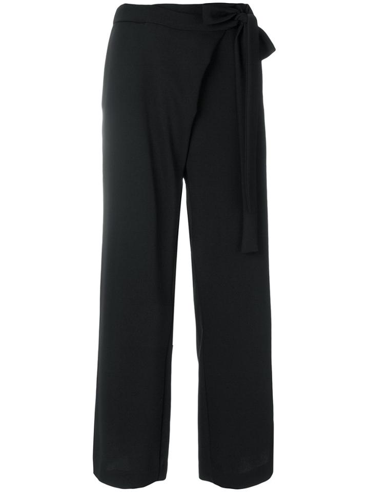 P.a.r.o.s.h. Tie-fastening Palazzo Pants - Black