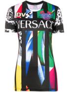 Versace Logo Printed Team T-shirt - Black