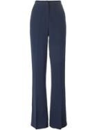 Msgm High-waist Flared Trousers, Women's, Size: 44, Blue, Acetate/viscose/polyester