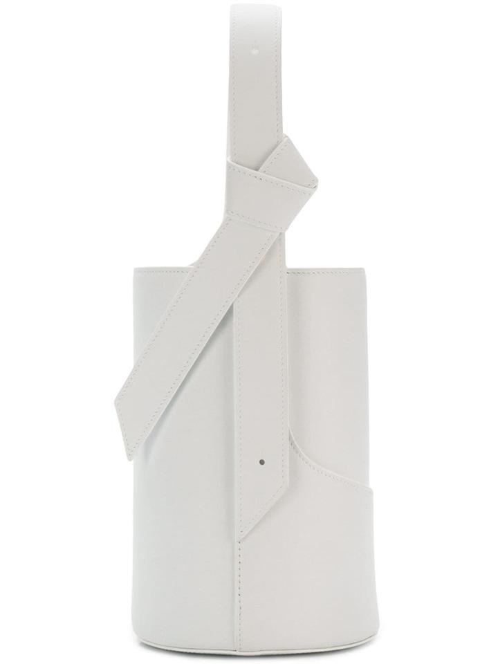 Giaquinto Layered Stitched Bucket Bag - White