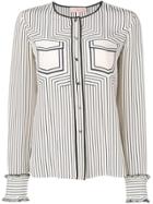 Tory Burch Striped Button Shirt - White