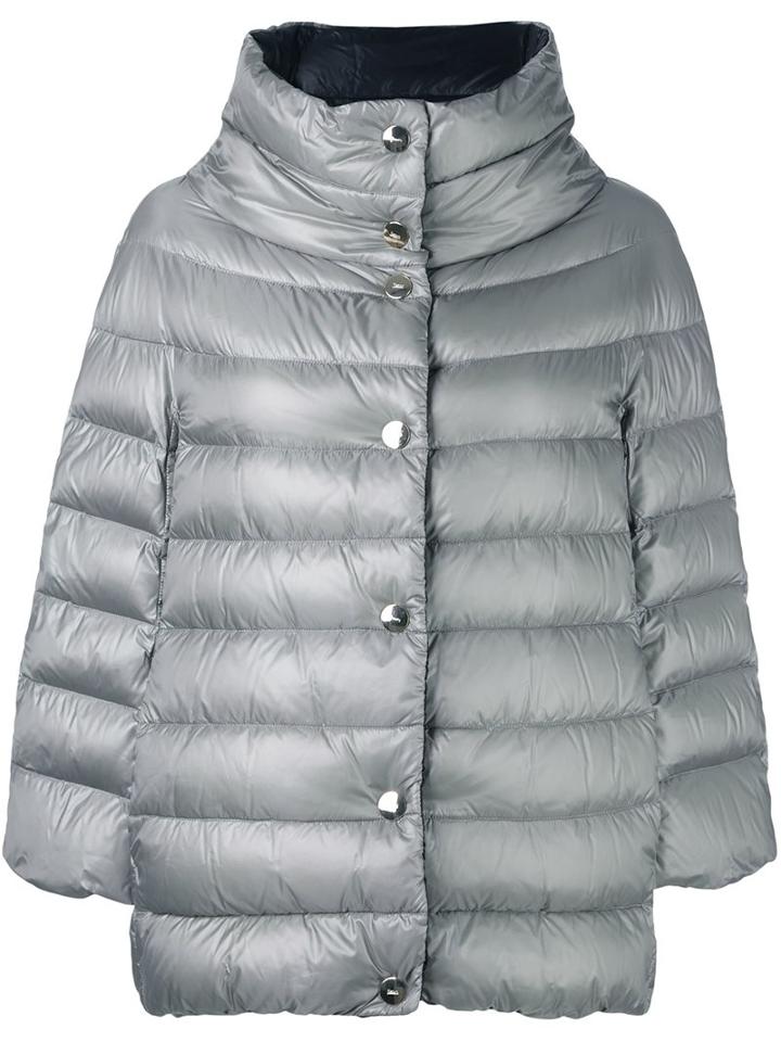 Herno Reversible Padded Jacket, Women's, Size: 46, Grey, Polyamide/feather Down