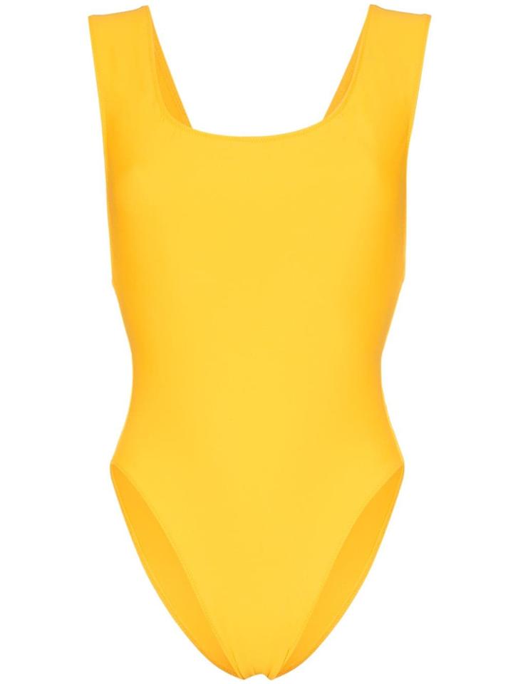 Araks Jireh Scoop Neck Cutout Swimsuit - Yellow