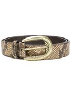 Just Cavalli Snakeskin Effect Belt - Metallic