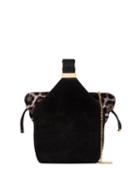 Bienen Davis Black Kit Leather And Leopard Print Bucket Bag