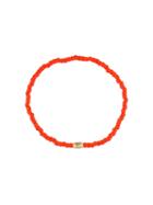 Luis Morais 14kt Gold Small 'horus Eye' Barrel Bracelet, Adult Unisex, Red