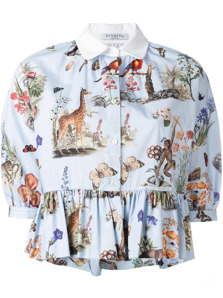 Vivetta Animals Print Blouse, Women's, Size: 40, Cotton