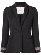 Adam Lippes Crystal Embellished Cuff Blazer - Black