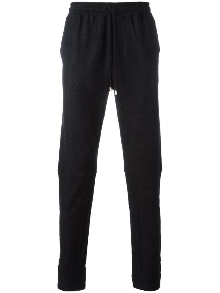 Icosae Drawstring-waist Joggers, Men's, Size: Medium, Black, Cotton/rayon/linen/flax/polyamide