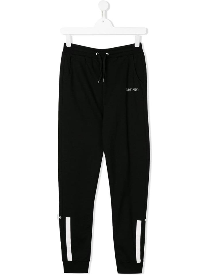Calvin Klein Kids Teen Drawstring Track Trousers - Black