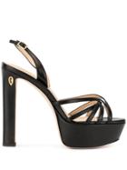 Jennifer Chamandi Platform Sling-back Sandals - Black