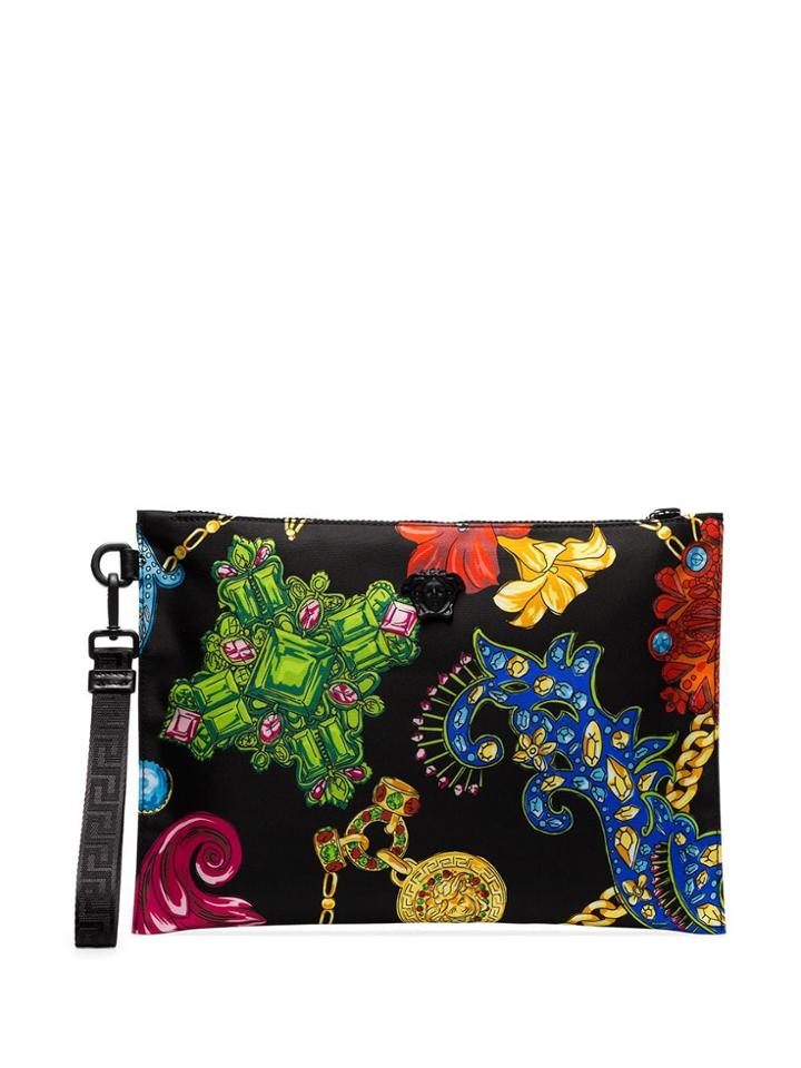 Versace Multicoloured Jewellery Print Clutch Bag - Dmn1 Multicoloured