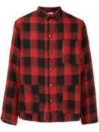 Bergfabel Plaid Printed Shirt Jacket - Red