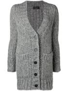 Roberto Collina Chunky Knit Button Cardigan - Grey
