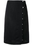 Jil Sander Asymmetric Button Skirt - Black