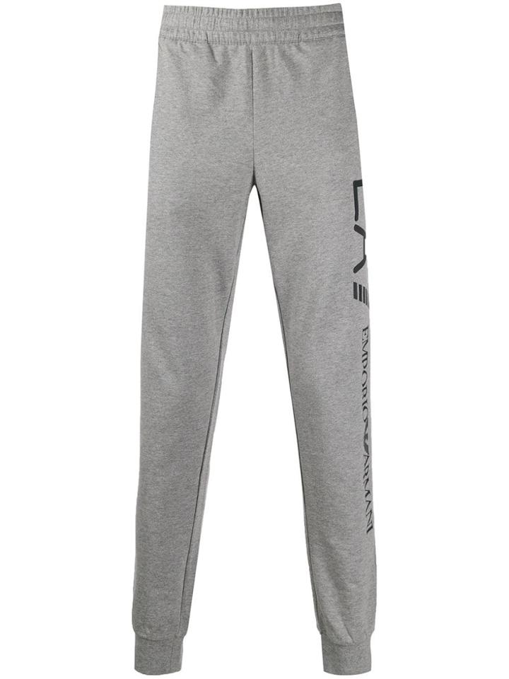 Ea7 Emporio Armani Tapered Logo Jogging Trousers - Grey
