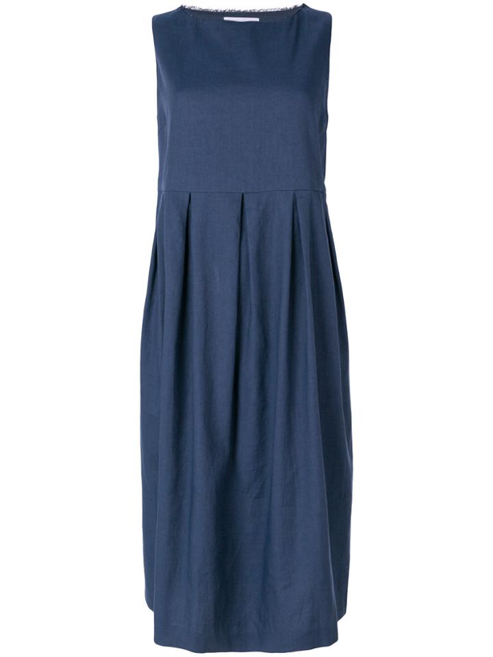 Fabiana Filippi Pleated Skirt Midi Dress - Blue