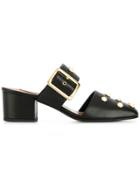 Coliac Studded Buckle Sandals - Black