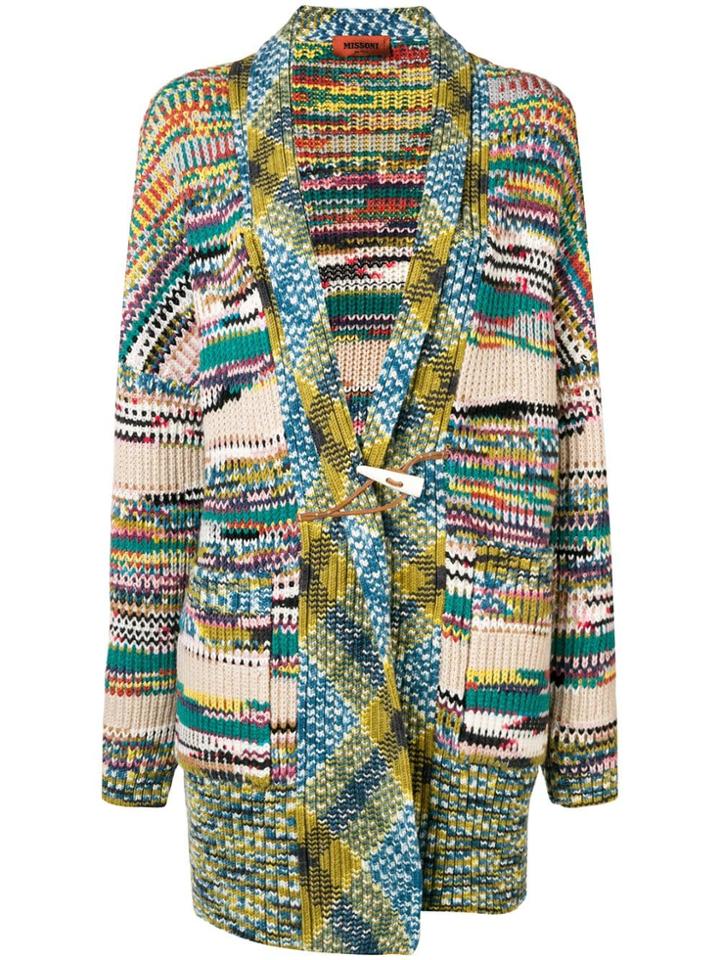 Missoni V Neck Cardigan - Yellow & Orange