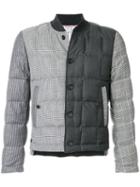 Thom Browne Prince Of Wales Fun-mix Down Jacket - Black
