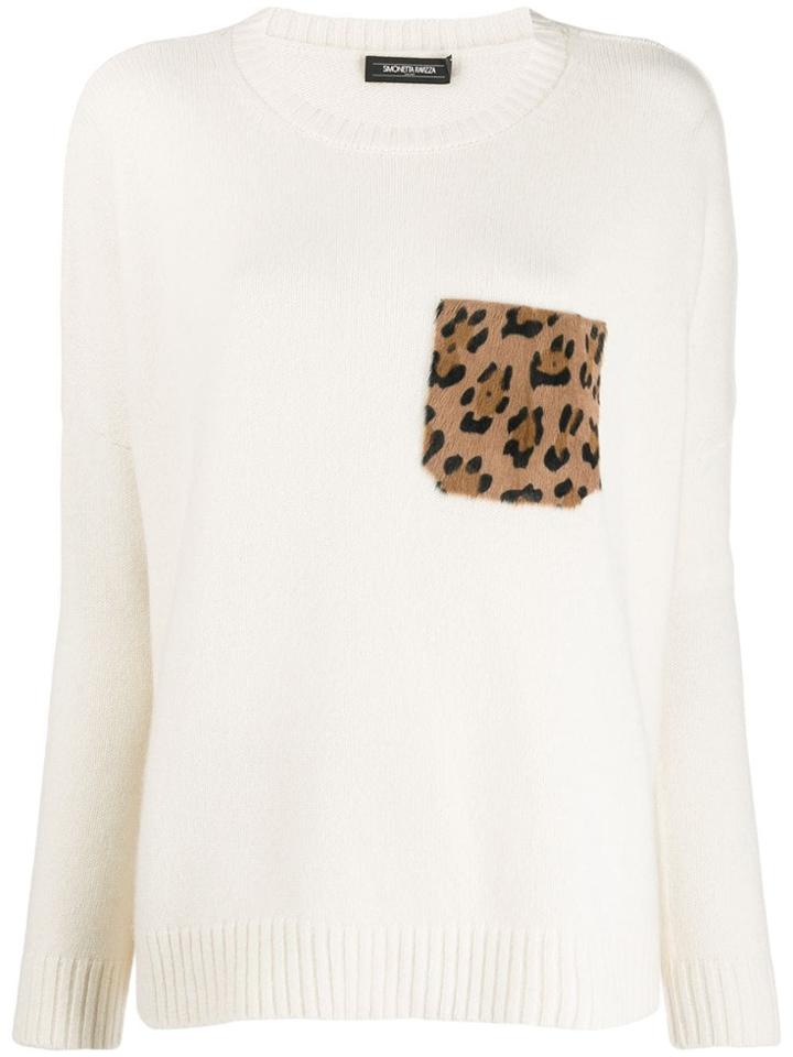 Simonetta Ravizza Scatoletta Fur Pocket Jumper - White