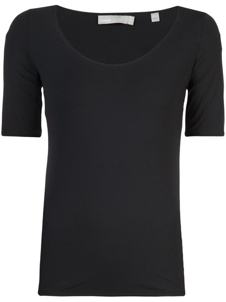 Vince Short-sleeve Fitted Top - Black