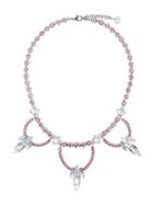 Miu Miu Crystal Jewel Embellished Necklace - Pink & Purple