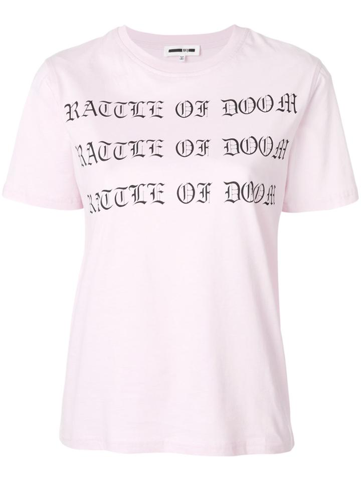 Mcq Alexander Mcqueen Fear Nothing T-shirt - Pink & Purple