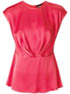 Giorgio Armani Sleeveless Ruched Blouse - Pink & Purple