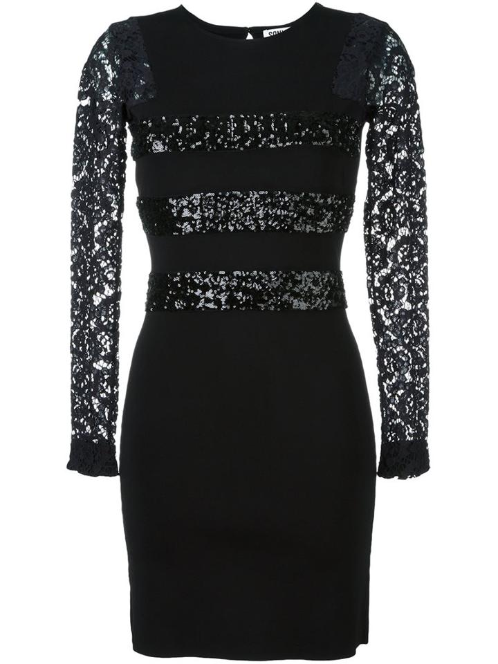 Sonia By Sonia Rykiel Sequin And Lace Inserts Dress