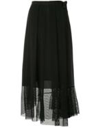 Aula Tulle Inserted Skirt - Black