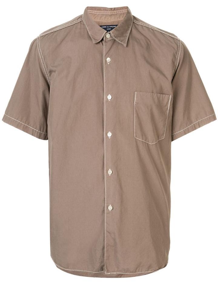 Comme Des Garçons Pre-owned Contrasting Stitch Shortsleeved Shirt -